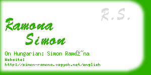 ramona simon business card
